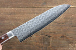 Jikko VG10 17-Couches Santoku 180mm Manipuler Acajou - japanny-FR