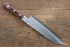 Jikko VG10 17-Couches Kiritsuke Santoku 170mm Manipuler Acajou - japanny-FR