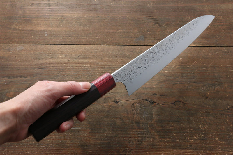 Yu Kurosaki Shizuku R2/SG Hammered Gyuto Knife 210mm & Santoku Knife 165mm Set - japanny-FR