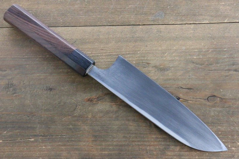 Seisuke Acier Bleu No.2 Martelé Kurouchi Santoku  180mm Shitan Manipuler - japanny-FR