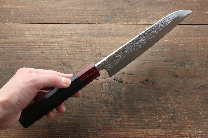 Yu Kurosaki Shizuku R2/SG Hammered Gyuto Knife 210mm & Santoku Knife 165mm Set - japanny-FR