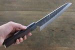 Seisuke Acier Bleu No.2 Martelé Kurouchi Gyuto  210mm Shitan Manipuler - japanny-FR