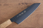 Sakai Takayuki Kurokage VG10 Martelé Revêtement en téflon Kiritsuke Santoku  160mm Chêne brûlé Manipuler - japanny-FR