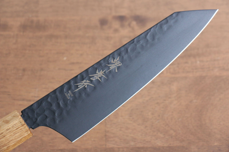 Sakai Takayuki Kurokage VG10 Martelé Revêtement en téflon Kiritsuke Santoku  160mm Chêne brûlé Manipuler - japanny-FR