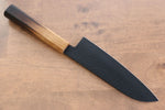 Sakai Takayuki Kurokage VG10 Martelé Revêtement en téflon Santoku  170mm Chêne brûlé Manipuler - japanny-FR