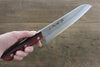 Sakai Takayuki Acier argenté NO.3 Santoku  180mm Bois de pakka rouge Manipuler - japanny-FR