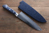 Seisuke Seiun VG10 33-Couches Damas Santoku  180mm Bois de pakka bleu Manipuler avec Gaine - japanny-FR