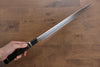 Yu Kurosaki Acier Bleu No.2 Finition en miroir Yanagiba  330mm Ebène avec double bague de buffle d'eau Manipuler - japanny-FR