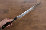 Yu Kurosaki Acier Bleu No.2 Finition en miroir Yanagiba  330mm Ebène avec double bague de buffle d'eau Manipuler - japanny-FR