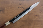 Yu Kurosaki Acier Bleu No.2 Finition en miroir Yanagiba  330mm Bois d'ébène rouge Manipuler - japanny-FR