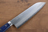 Kunihira VG1 Migaki Terminé Santoku  170mm Bois de pakka bleu Manipuler - japanny-FR