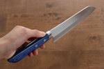 Kunihira VG1 Migaki Terminé Santoku  170mm Bois de pakka bleu Manipuler - japanny-FR