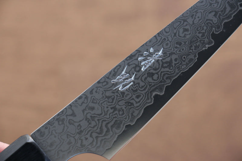 Seisuke VG10 33 Couche de Damas Kiritsuke Petty,Utilité  120mm Bois de pakka Gris Manipuler - japanny-FR