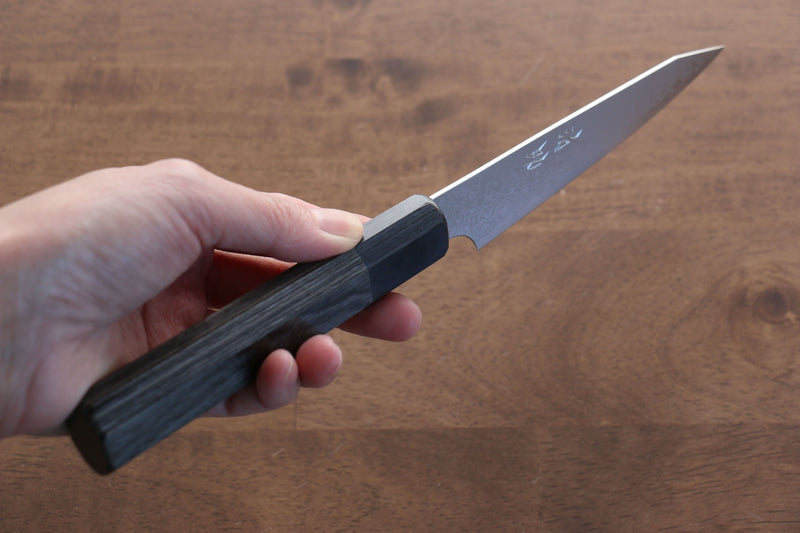 Seisuke VG10 33 Couche de Damas Kiritsuke Petty,Utilité  120mm Bois de pakka Gris Manipuler - japanny-FR