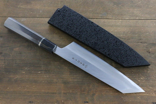 Sakai Takayuki Homura Acier Bleu No.2 Kengata Gyuto  225mm Bois d'ébène Manipuler - japanny-FR