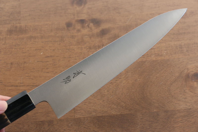 Seisuke Acier suédois Gyuto  210mm Marrons brûlés Manipuler - japanny-FR