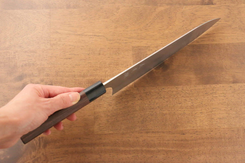 Yoshimi Kato Super Bleu Migaki Terminé Gyuto  210mm Shitan Manipuler - japanny-FR