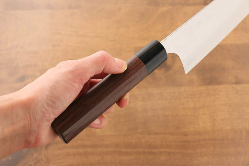 Yoshimi Kato Super Bleu Migaki Terminé Gyuto  210mm Shitan Manipuler - japanny-FR