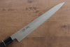 Seisuke Acier suédois Sujihiki  240mm Marrons brûlés Manipuler - japanny-FR