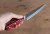 Seisuke Super Bleu Martelé Kurouchi Petite-utilité  135mm Bois de pakka rouge Manipuler - japanny-FR