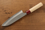 Masakage Yuki Acier Blanc No.2 Nashiji Santoku 165mm Manipuler Magnolia - japanny-FR