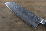 Takayuki Iwai VG10 Damas Santoku  165mm Bois de Pakka Manipuler - japanny-FR