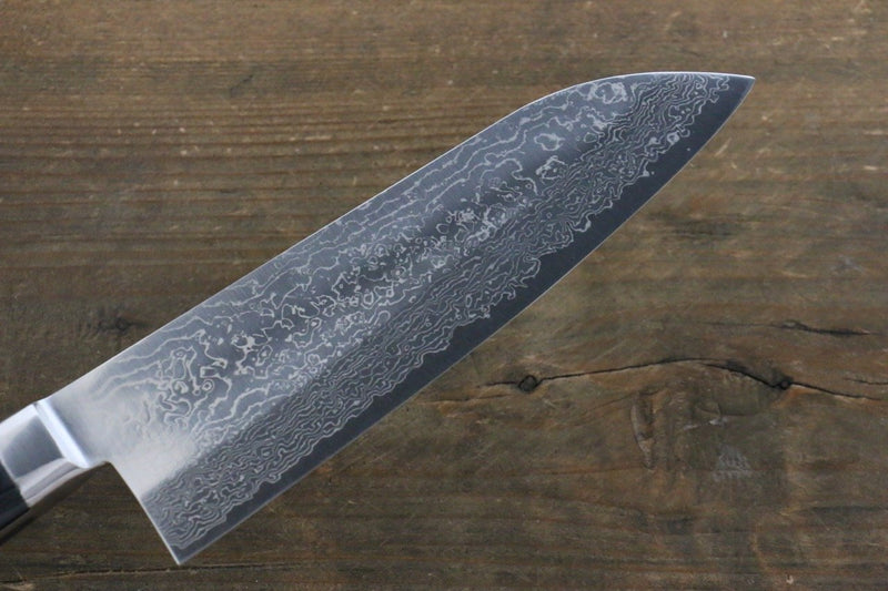 Takayuki Iwai VG10 Damas Santoku  165mm Bois de Pakka Manipuler - japanny-FR