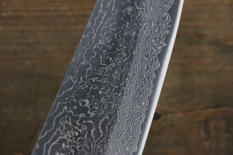 Takayuki Iwai VG10 Damas Santoku  165mm Bois de Pakka Manipuler - japanny-FR