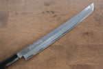 Sakai Takayuki Zangetsu Acier Blanc No.1 Sakimaru Yanagiba  330mm Bois d'ébène Manipuler avec Gaine - japanny-FR