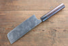 Shungo Ogata Acier Blanc No.2 Damas Nakiri  165mm Shitan Manipuler - japanny-FR