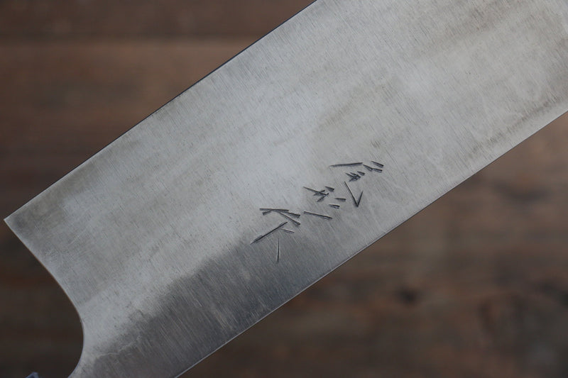 Shungo Ogata Acier Blanc No.2 Damas Nakiri  165mm Shitan Manipuler - japanny-FR