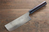 Shungo Ogata Acier Blanc No.2 Damas Nakiri  165mm Shitan Manipuler - japanny-FR