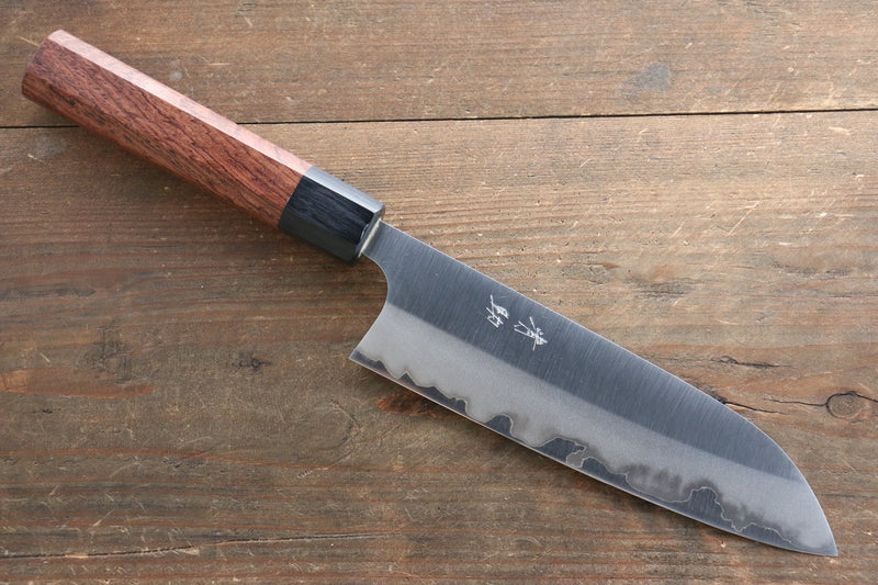 Seisuke Acier Blanc Migaki Terminé Santoku  165mm Honduras Manipuler - japanny-FR