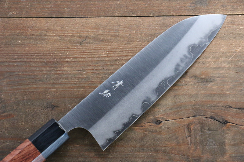 Seisuke Acier Blanc Migaki Terminé Santoku  165mm Honduras Manipuler - japanny-FR