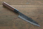 Shungo Ogata Acier Blanc No.2 Kurouchi Damas Petite-utilité.  150mm Shitan Manipuler - japanny-FR