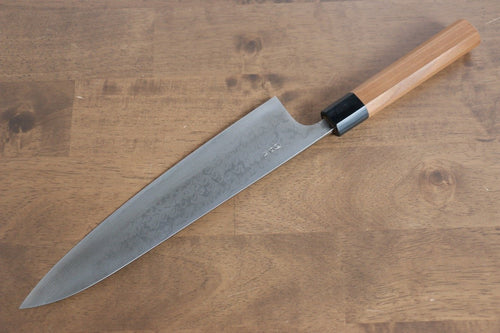 Nao Yamamoto VG10 Damas Martelé Gyuto  240mm Fleurs de cerisier Manipuler - japanny-FR