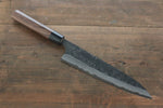 Shungo Ogata Acier Blanc No.2 Kurouchi Damas Gyuto  210mm Shitan Manipuler - japanny-FR