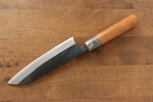 Masakage Mizu Acier Bleu No.2 Finition noire Santoku  165mm Cerisier américain Manipuler - japanny-FR