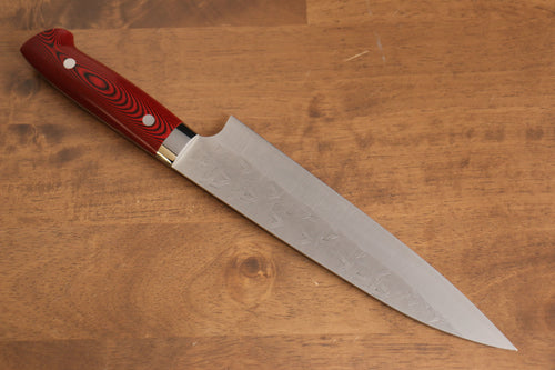 Takeshi Saji SRS13 Martelé Gyuto  210mm Micarta rouge Manipuler - japanny-FR
