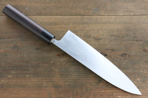 Shungo Ogata Acier Blanc No.2 Damas Gyuto  210mm Shitan Manipuler - japanny-FR