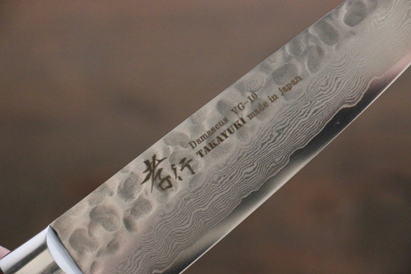 Sakai Takayuki VG10 33 Couche de Damas Petite-utilité  120mm Bois d'acajou Pakka Manipuler - japanny-FR