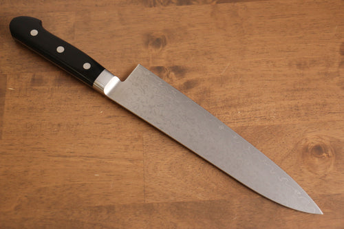 Seisuke VG10 8 Couche de Damas Migaki Terminé Gyuto  210mm Bois de pakka noir Manipuler - japanny-FR