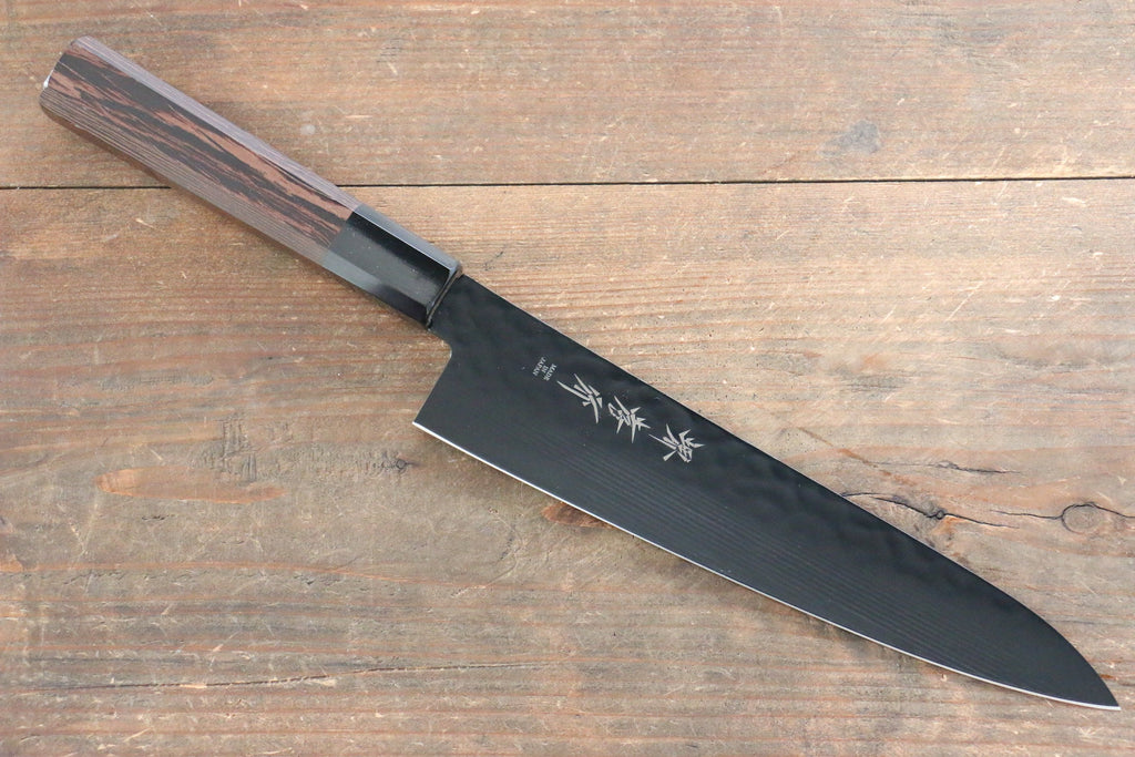 Sakai Takayuki Kurokage VG10 Martelé Revêtement en téflon Gyuto  210mm Wenge Manipuler - japanny-FR