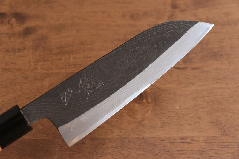 Tsukasa Hinoura Tamahagane Kurouchi Santoku  165mm Cerise sauvage Manipuler - japanny-FR