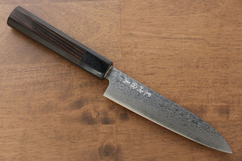 Makoto Kurosaki VG10 Damas Petite-utilité  135mm Bois d'ébène Manipuler - japanny-FR