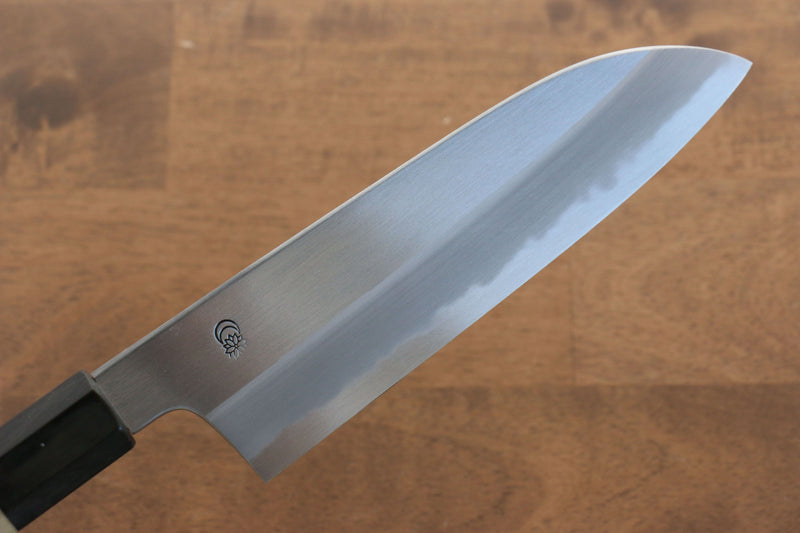 Kikuzuki Acier Blanc No.2 Kasumitogi Santoku  180mm Magnolia Manipuler - japanny-FR