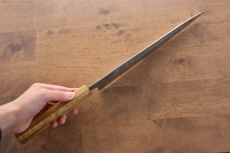 Yu Kurosaki Senko R2/SG2 Martelé Sujihiki  270mm Chêne vivant laqué Manipuler - japanny-FR