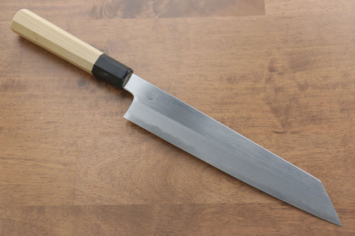 Kikuzuki Acier Blanc No.2 Kasumitogi Kirituke Gyuto  240mm Magnolia Manipuler - japanny-FR