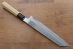 Kikuzuki Acier Blanc No.2 Kasumitogi Kirituke Gyuto  240mm Magnolia Manipuler - japanny-FR