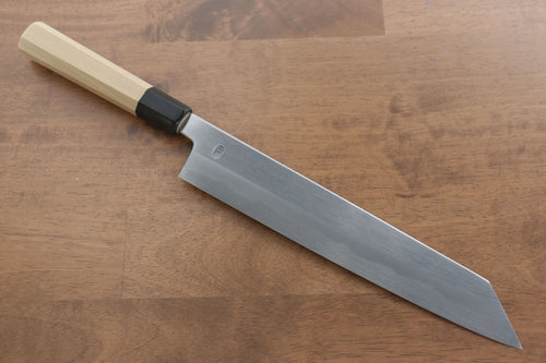 Kikuzuki Acier Blanc No.2 Kasumitogi Kirituke Gyuto  270mm Magnolia Manipuler - japanny-FR